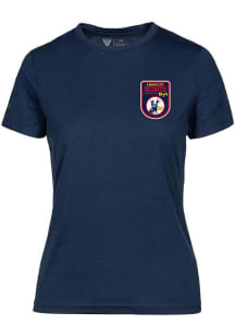 Levelwear Kansas City Scouts Womens Navy Blue Maddox Retro Patch Short Sleeve T-Shirt
