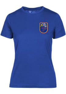 Levelwear St Louis Blues Womens Blue Maddox Retro Patch Short Sleeve T-Shirt