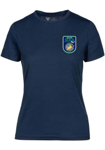 Levelwear Oakland Golden Seals Womens Navy Blue Maddox Retro Patch Short Sleeve T-Shirt