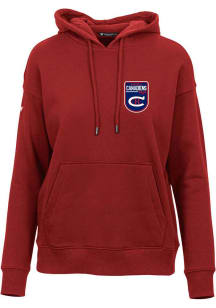 Levelwear Montreal Canadiens Womens Red Adorn Retro Patch Hooded Sweatshirt