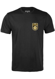 Levelwear Boston Bruins Black Richmond Retro Patch Short Sleeve T Shirt