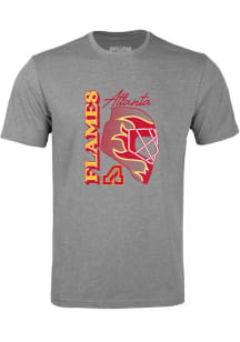Levelwear Atlanta Flames Grey Richmond Retro Netminder Short Sleeve T Shirt