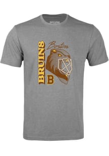 Levelwear Boston Bruins Grey Richmond Retro Netminder Short Sleeve T Shirt