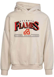 Levelwear Atlanta Flames Mens Tan Contact Vintage Spellout Long Sleeve Hoodie