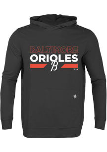 Levelwear Baltimore Orioles Mens Black RELAY No Hitter City Connect Long Sleeve Hoodie