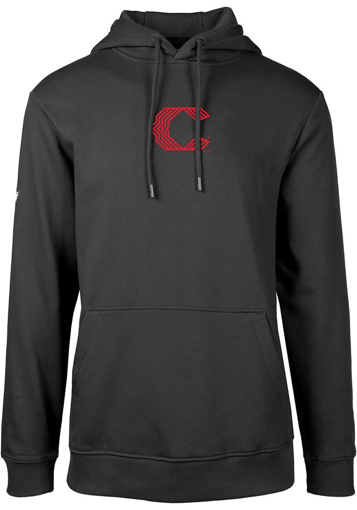 Levelwear Cincinnati Reds Mens Black PODIUM City Connect Long Sleeve Hoodie