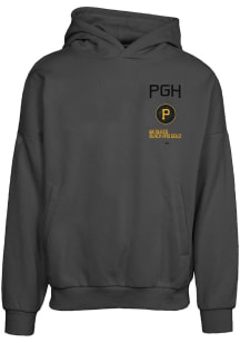 Levelwear Pittsburgh Pirates Mens Black Contact Baseline City Connect Long Sleeve Hoodie