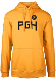 Levelwear Pittsburgh Pirates Mens Gold PODIUM Logo City Connect Long Sleeve Hoodie
