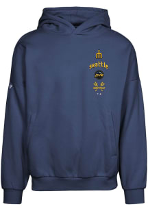 Levelwear Seattle Mariners Mens Navy Blue Contact Baseline City Connect Long Sleeve Hoodie