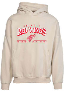Levelwear Detroit Red Wings Mens Tan Contact Vintage Spellout Long Sleeve Hoodie