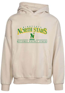 Levelwear Minnesota North Stars Mens Tan Contact Vintage Spellout Long Sleeve Hoodie