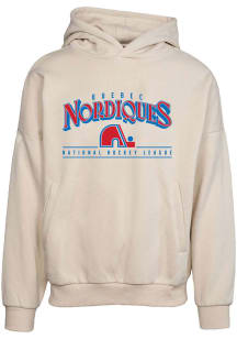 Levelwear Quebec Nordiques Mens Tan Contact Vintage Spellout Long Sleeve Hoodie