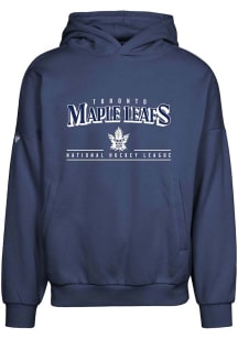 Levelwear Toronto Maple Leafs Mens Navy Blue Contact Vintage Spellout Long Sleeve Hoodie