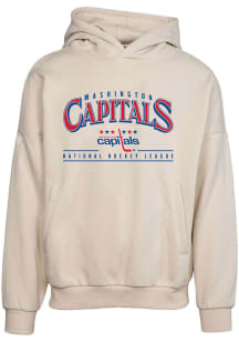 Levelwear Washington Capitals Mens Tan Contact Vintage Spellout Long Sleeve Hoodie
