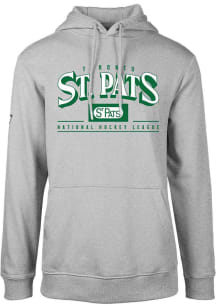 Levelwear Toronto St. Pats Mens Grey Podium Vintage Spellout Long Sleeve Hoodie