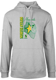 Levelwear Minnesota North Stars Mens Grey Podium Retro Netminder Long Sleeve Hoodie