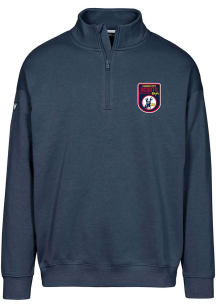Levelwear Kansas City Scouts Mens Navy Blue Murray Retro Patch Long Sleeve 1/4 Zip Pullover