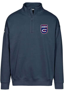 Levelwear Montreal Canadiens Mens Navy Blue Murray Retro Patch Long Sleeve 1/4 Zip Pullover