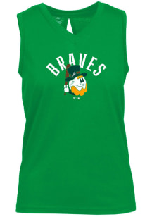 Levelwear Atlanta Braves Womens Green Paisley Clover Tank Top