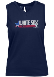 Levelwear Chicago White Sox Womens Navy Blue Paisley Americana Tank Top