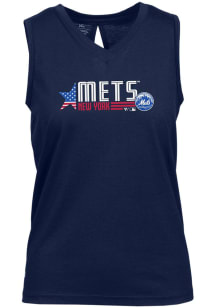 Levelwear New York Mets Womens Navy Blue Paisley Americana Tank Top