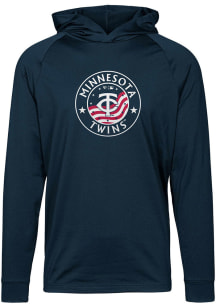 Levelwear Minnesota Twins Mens Navy Blue Dimension Americana Long Sleeve Hoodie