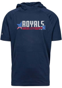 Levelwear Kansas City Royals Navy Blue Phase Americana Short Sleeve Hoods