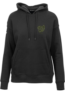 Levelwear Washington Nationals Womens Black Adorn Digital Camo Hooded Sweatshirt