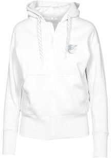 Levelwear Baltimore Orioles Womens White Gardinia Hooded Sweatshirt