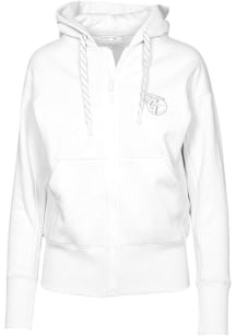 Levelwear Cleveland Guardians Womens White Gardinia Hooded Sweatshirt
