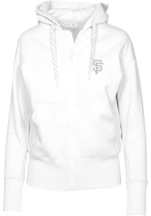 Levelwear San Francisco Giants Womens White Gardinia Hooded Sweatshirt