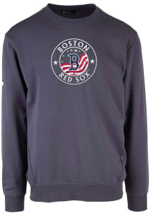Levelwear Boston Red Sox Mens Navy Blue Zane Americana Long Sleeve Crew Sweatshirt