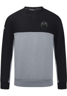 Levelwear Edmonton Oilers Mens Black Legacy Nightfall Long Sleeve Crew Sweatshirt