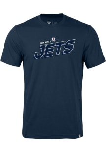 Levelwear Winnipeg Jets Navy Blue Thrive Premier Short Sleeve Fashion T Shirt