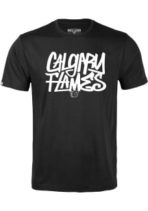 Levelwear Calgary Flames Youth Black Richmond Jr Short Sleeve T-Shirt