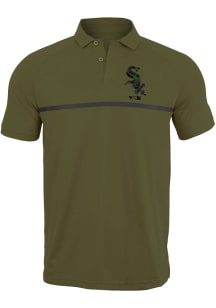 Levelwear Chicago White Sox Mens Green Sector Digital Camo Short Sleeve Polo