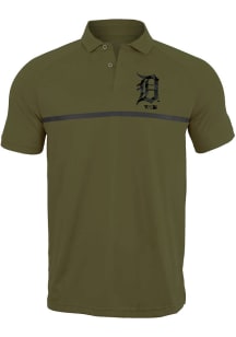 Levelwear Detroit Tigers Mens Green Sector Digital Camo Short Sleeve Polo