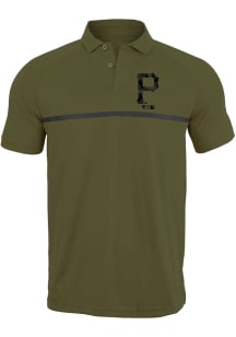 Levelwear Pittsburgh Pirates Mens Green Sector Digital Camo Short Sleeve Polo