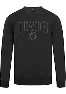 Levelwear New Jersey Devils Mens Black Zane Darkmoon Long Sleeve Crew Sweatshirt