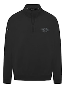 Levelwear Nashville Predators Mens Black Murray Nightfall Long Sleeve Qtr Zip Pullover