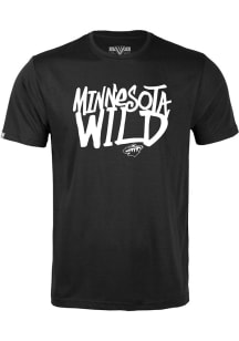 Levelwear Minnesota Wild Youth Black Richmond Jr Short Sleeve T-Shirt