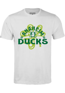 Levelwear Anaheim Ducks White Richmond Shamrock St Patrick's Day Short Sleeve T Shirt