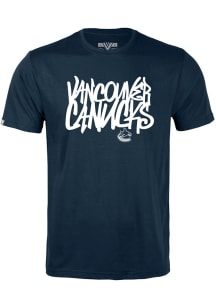 Levelwear Vancouver Canucks Youth Navy Blue Richmond Jr Short Sleeve T-Shirt
