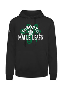 Levelwear Toronto Maple Leafs Mens Black Podium Shamrock St Patrick's Day Long Sleeve Hoodie