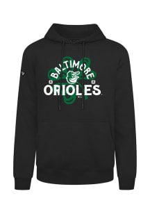 Levelwear Baltimore Orioles Mens Black Podium Shamrock St Patrick's Day Long Sleeve Hoodie
