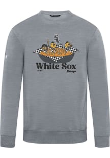 Levelwear Chicago White Sox Mens Grey Zane Ball Park Food Long Sleeve Crew Sweatshirt