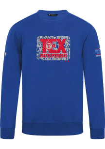 Levelwear Texas Rangers Mens Blue Zane Cactus League Box Long Sleeve Crew Sweatshirt