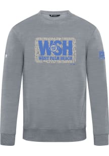 Levelwear Washington Nationals Mens Grey Zane Grapefruit League Box Long Sleeve Crew Sweatshirt