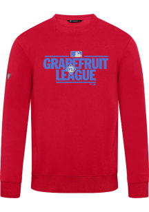 Levelwear Washington Nationals Mens Red Zane Grapefruit League Full Front Long Sleeve Crew Sweatsh..