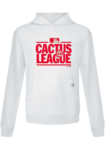 Levelwear Texas Rangers Mens White Relay Cactus League Full Front Long Sleeve Hoodie
